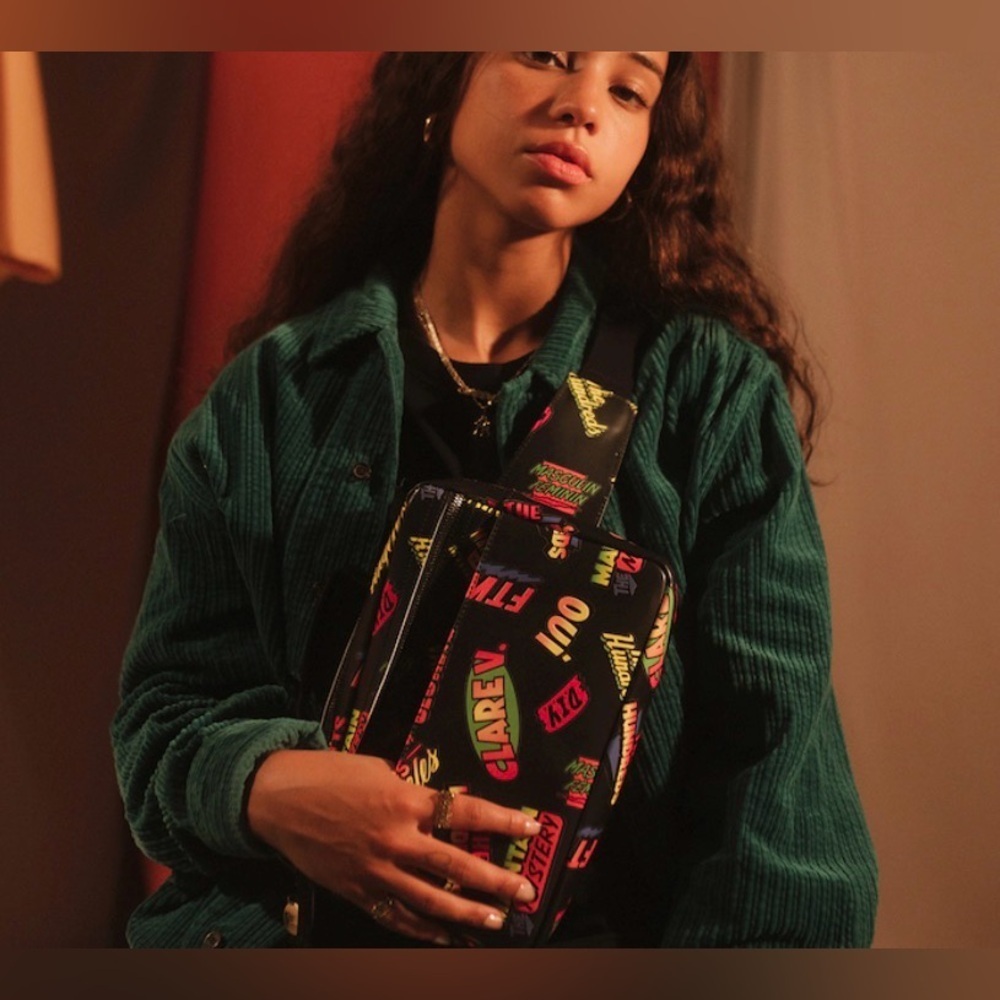 Rare Clare V. x The Hundreds Graffiti Print Crossbody Waistpack